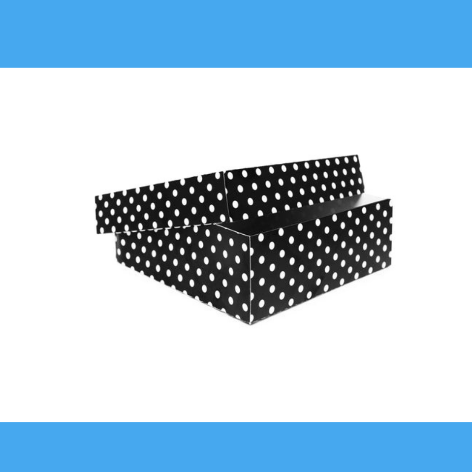 Two Pieces Box made with Material Reciclado - Color Negro Liso o PolkaDot
